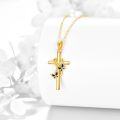 wholesale 14K Gold Butterfly Cross Pendant Necklace 14K Gold Chain s for Mom Sisters-0-2