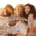 wholesale 925 Sterling Silver Heart-Shaped Claddagh Charm Bracelet - Best Friends  for Sisters-0-2