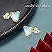 wholesale 925 Sterling Silver Blue Opalite Heart Stud Earrings 6mm Hypoallergenic Jewelry for Women and Girls-0-14