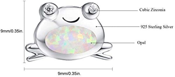 Sterling Silver Frog Stud Earrings-18