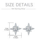 wholesale White Gold Plated 925 Sterling Silver Moissanite Star Stud Earrings-0-1
