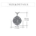 wholesale 925 Sterling Silver St. Florian Firefighter Protection Necklace for Men's Gifts-0-1