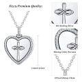 wholesale 925 Sterling Silver Heart Pendant Necklace with Cross and Infinity Symbol - Forever in My Heart Cremation Jewelry for Ashes Keepsake-0-10