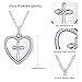 wholesale 925 Sterling Silver Heart Pendant Necklace with Cross and Infinity Symbol - Forever in My Heart Cremation Jewelry for Ashes Keepsake-0-11