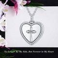 wholesale 925 Sterling Silver Heart Pendant Necklace with Cross and Infinity Symbol - Forever in My Heart Cremation Jewelry for Ashes Keepsake-0-19