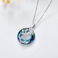 wholesale 925 Sterling Silver Blue Crystal Infinity Mom & Child Pendant Necklace Gift for Mothers' Day-0-5