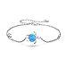 wholesale 925 Sterling Silver Blue Fire Opal Sea Turtle Charm Bracelet - Ocean Inspired Jewelry for Women-0-1