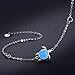 wholesale 925 Sterling Silver Blue Fire Opal Sea Turtle Charm Bracelet - Ocean Inspired Jewelry for Women-0-4