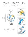 wholesale 925 Sterling Silver Blue Fire Opal Dolphin Pendant Necklace with Chain - Valentines Day Gifts for Women-0-1