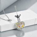 wholesale Sterling Silver Blue Crystal Tree of Life Urn Necklace for Ashes - Rhodium Plated-0-15