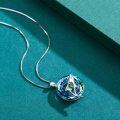 wholesale 925 Sterling Silver Blue Crystal Ocean Shark Pendant Necklace for Women Men Gifts-0-4