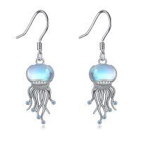 wholesale 925 Sterling Silver Blue Opalite Jellyfish Drop Earrings for Women  Ideas- Rhodium Plated