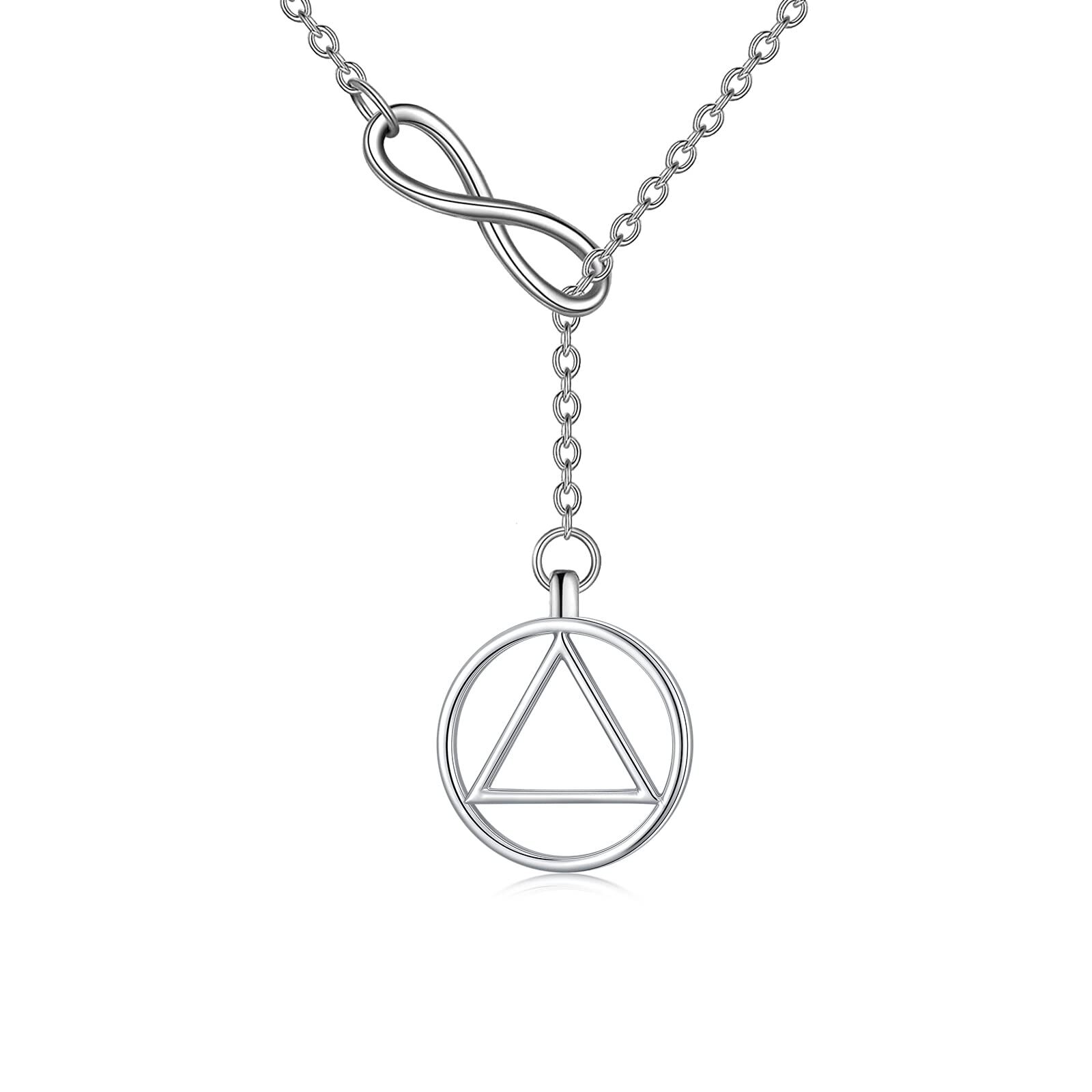 Sterling Silver Sobriety Necklace - Sliver Plated- Sliver Plated