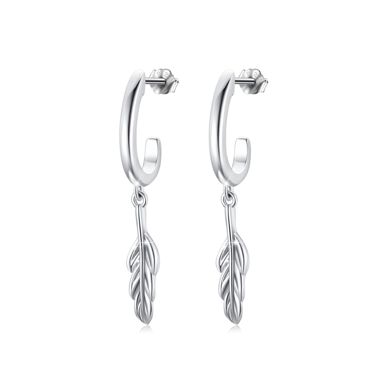 wholesale Sterling Silver Leaf Stud Earrings - Sliver Plated- Sliver Plated