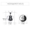 wholesale 925 Sterling Silver Guitar Shaped Black Enamel Cremation Jewelry Urn Pendant Necklace with Chain and Funnel Set-0-1