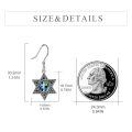 wholesale 925 Sterling Silver Abalone Shell Star of David Cross Dangle Earrings for Women Judaic Jewelry-0-1