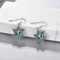 wholesale 925 Sterling Silver Abalone Shell Star of David Cross Dangle Earrings for Women Judaic Jewelry-0-3