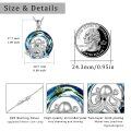 wholesale 925 Sterling Silver Blue CZ Octopus Pendant Necklace for Women Gifts-0-1