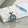 wholesale 925 Sterling Silver Abalone Shell Celtic Knot Tree of Life Cremation Keepsake Pendant Necklace-0-3
