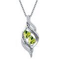 wholesale Metal Cubic Zirconia Sterling Silver Sister Necklace 1 17 x0 5 - Rhodium Plated-0-28