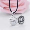 wholesale 925 Sterling Silver Saint Michael Pendant with Angel Wings and Sword Charm Necklace for Women & Men-0-4