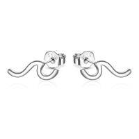wholesale 925 Sterling Silver Ocean Wave Stud Earrings for Women - Wholesale Jewelry Accessories- Sliver Plated