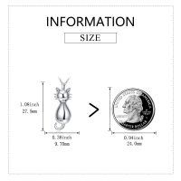 wholesale 925 Sterling Silver Cat Urn Pendant with Chain - Keepsake Jewelry for Pet Ashes- Sliver Plated