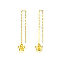 wholesale 18K Gold Starfish Long Chain Threader Earrings for Women Valentines Day Gifts- Gold Plated