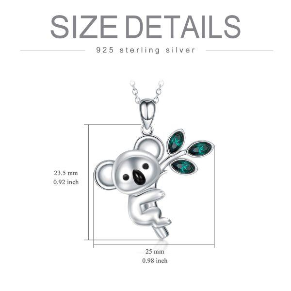 Sterling Silver Koala Pendant Necklace-1