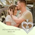 wholesale 925 Sterling Silver CZ Heart Initial Pendant Necklace M Letter-0-2