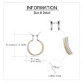wholesale 925 Sterling Silver Double Circle Pendant Necklace s for Women-0-1