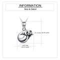 wholesale 925 Sterling Silver Animal Shape Pet Cremation Jewelry Urn Keepsake Pendant Necklace with Funnel and Keychain-0-1