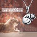 wholesale 925 Sterling Silver Animal Shape Pet Cremation Jewelry Urn Keepsake Pendant Necklace with Funnel and Keychain-0-2