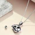 wholesale 925 Sterling Silver Animal Shape Pet Cremation Jewelry Urn Keepsake Pendant Necklace with Funnel and Keychain-0-4