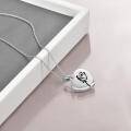 wholesale Silver Stone Heart Pendants for Women Gifts for Loved Ones - Two Tone-0-9