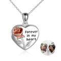wholesale Silver Stone Heart Pendants for Women Gifts for Loved Ones - Two Tone-0-13