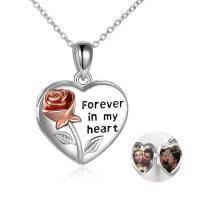 wholesale Silver Stone Heart Pendants for Women Gifts for Loved Ones - Two Tone- Two Tone