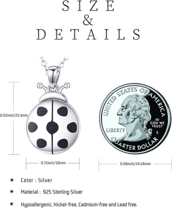 Sterling Silver Ladybug Locket Necklace-1