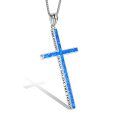 wholesale Sterling Silver Cross Necklace Philippians 4 13 I Can Do All Things Inspirational Gift-0-0
