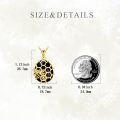 wholesale 925 Sterling Silver Black Onyx Honeycomb & Gold Plated Bee Pendant Necklace for Women-0-2