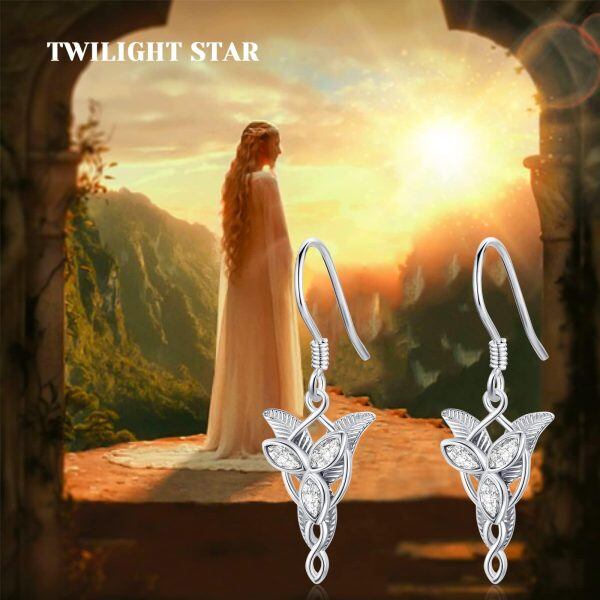 Sterling Silver "Lord of The Rings"Drop Earrings-2