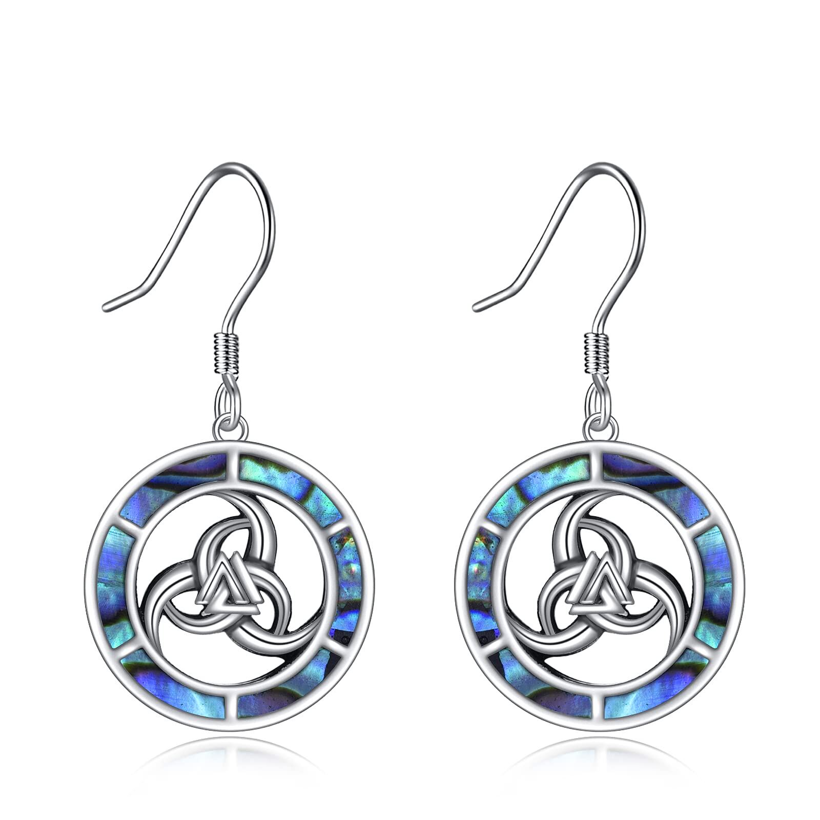 Sterling Silver Celtic Knot Earrings - Rhodium Plated- Rhodium Plated