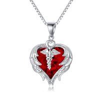 wholesale Sterling Silver Nurse Necklace - Rhodium Plated- Rhodium Plated