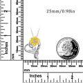 wholesale 925 Sterling Silver Yellow Gold Plated Sunflower You Are My Sunshine Heart Pendant Necklace Gifts for Women-0-4