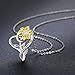 wholesale 925 Sterling Silver Yellow Gold Plated Sunflower You Are My Sunshine Heart Pendant Necklace Gifts for Women-0-17