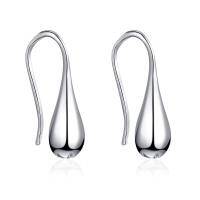 wholesale 925 Sterling Silver Teardrop Dangle Earrings Minimalist Waterdrop s for Her Bridesmaid Proposal Engagement Anniversary Present 4cm Long- Rhodium Plated