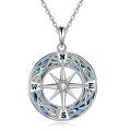 wholesale  Sterling Silver Celtic Knot Compass Necklace Graduation Friendship Talisman Travel Jewelry Gift for Women Girls -0-12