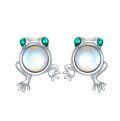 wholesale Sterling Silver Frog Earrings - Rhodium Plated-0-12