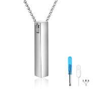 wholesale 925 Sterling Silver Cylinder Cremation Jewelry with Funnel and Screwdriver Set- Rhodium Plated