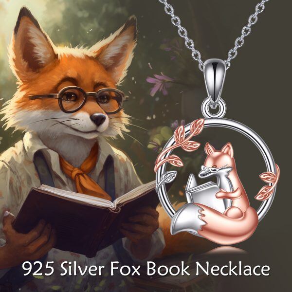 Sterling Silver Fox Pendant Necklace-4